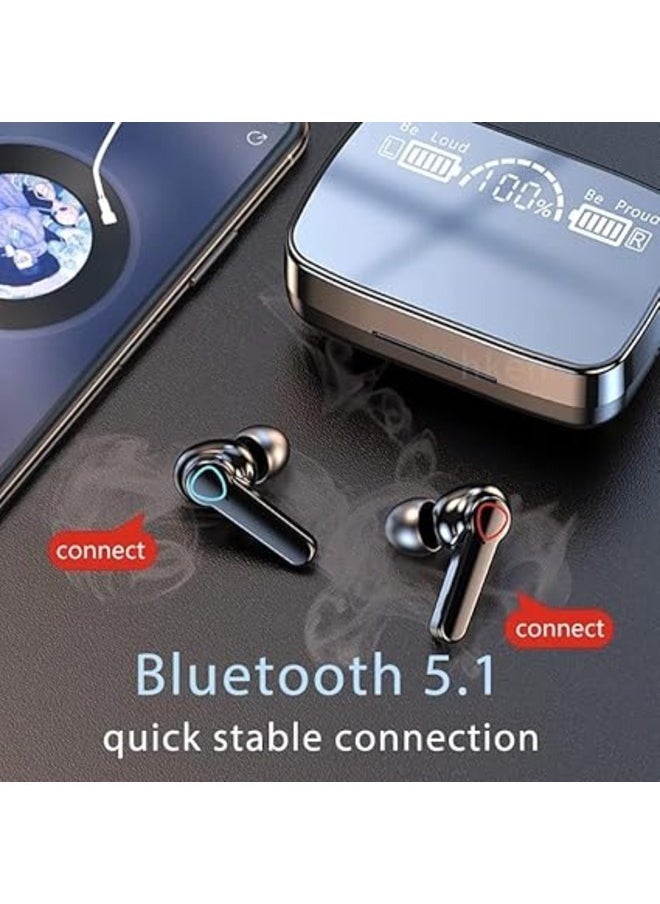 NEWEST - Imported M19 Wireless Earbuds Earphone Touch Headset Digital LED Display Headphone Sports Audifonos Microphone & Flashlight Deep Bass Immersive Stereo Sound Quality Long-Play Time Easy to Connect - Image 1