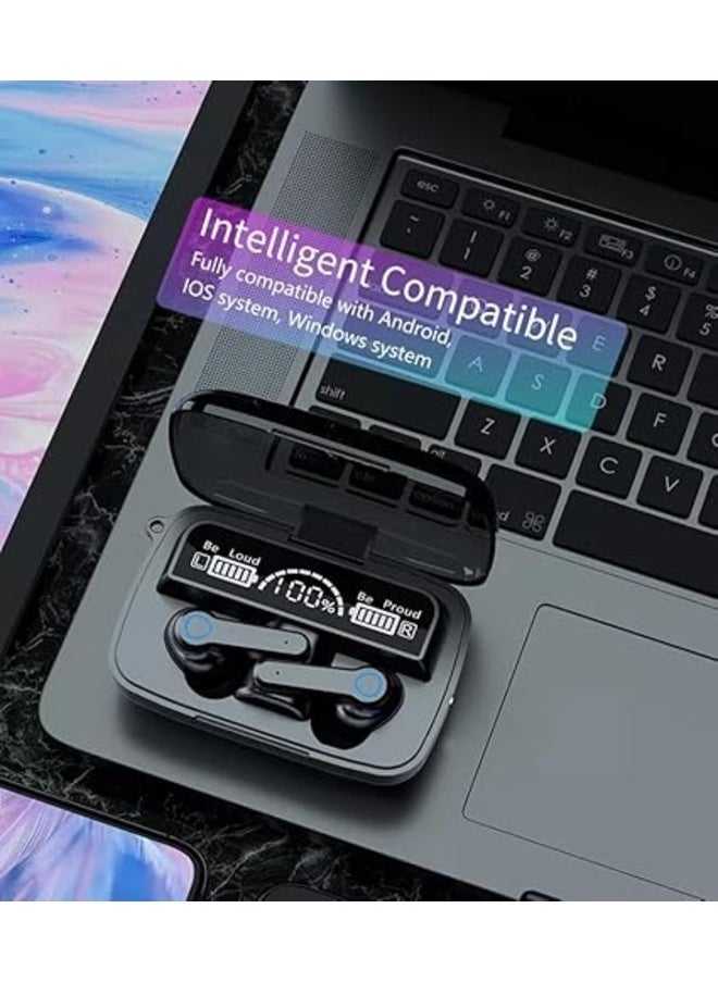NEWEST - Imported M19 Wireless Earbuds Earphone Touch Headset Digital LED Display Headphone Sports Audifonos Microphone & Flashlight Deep Bass Immersive Stereo Sound Quality Long-Play Time Easy to Connect - Image 1