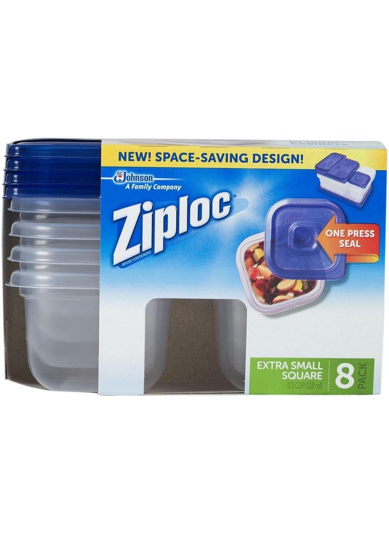 Ziploc Ziploc One Press Seal Extra Small Square Container  8 ct  - Image 1