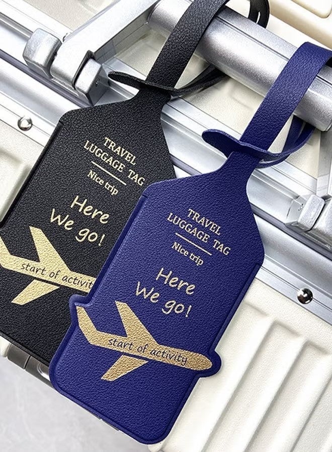 6pcs PU Leather Luggage Tags, Travel Baggage Tag with Adjustable Strap & Privacy Protection Cover Suitcase Tags Bag Tags ID Tags Luggage Address Tags for Women Men - Image 4