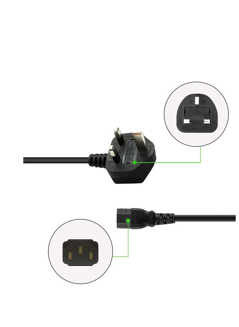Terabyte 9-FEET , 3 METER Power Cord, Desktop Power Cable with Pure Copper Wire, 3 Pin Connector, For Computers, TVs, Monitors, Replacement Power Cord - Image 3