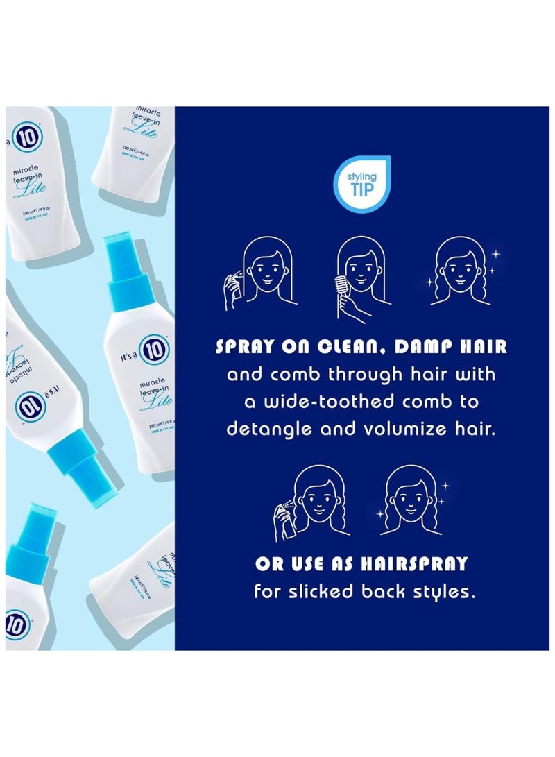 It's a 10 Miracle Leave-In Conditioner Lite Product, Lightweight Hair Treatment, Fine Hair Care, Chamomile Extract Benefits, Hydrolyzed Silk for Hair 120ml 4oz - Image 4