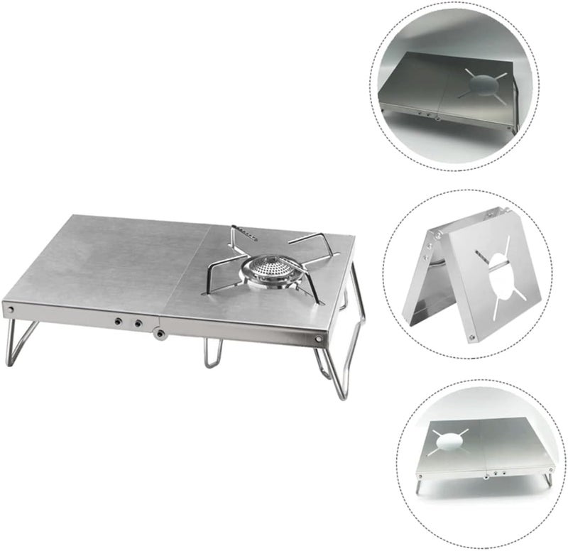 POPETPOP 1Pc Durable Stainless Steel Burner Stand for Camping Pots Folding Design Compatible with Soto Cb for Outdoor Cooking and Barbecues - Image 3