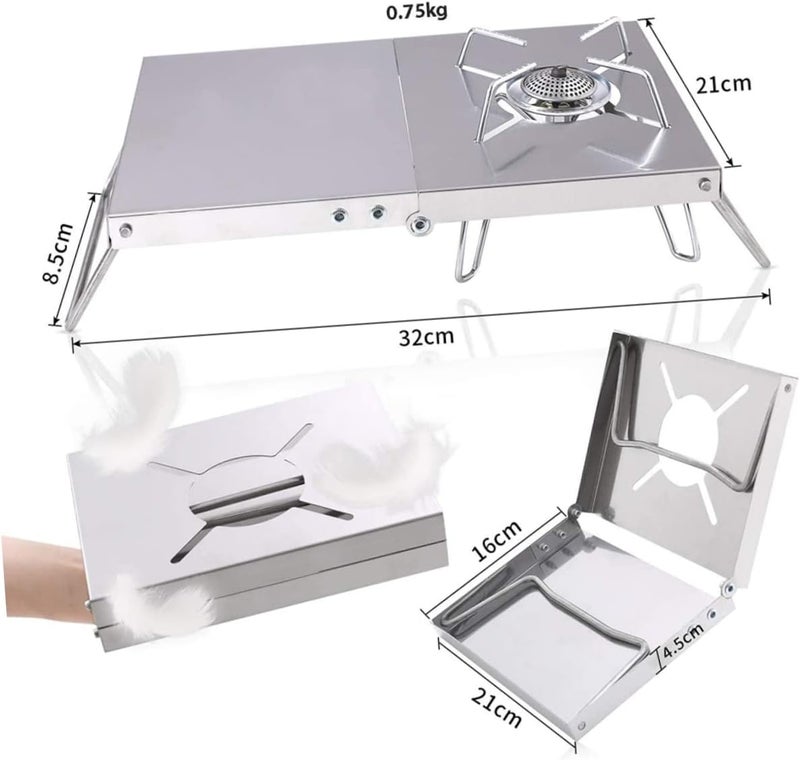 POPETPOP 1Pc Durable Stainless Steel Burner Stand for Camping Pots Folding Design Compatible with Soto Cb for Outdoor Cooking and Barbecues - Image 2