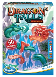 Think Fun ThinkFun Dragon Falls Logic Puzzle Game: Single-Player Problem-Solving Game for Ages 8+. Ideal for Dragon Lovers & Brainteaser Enthusiasts