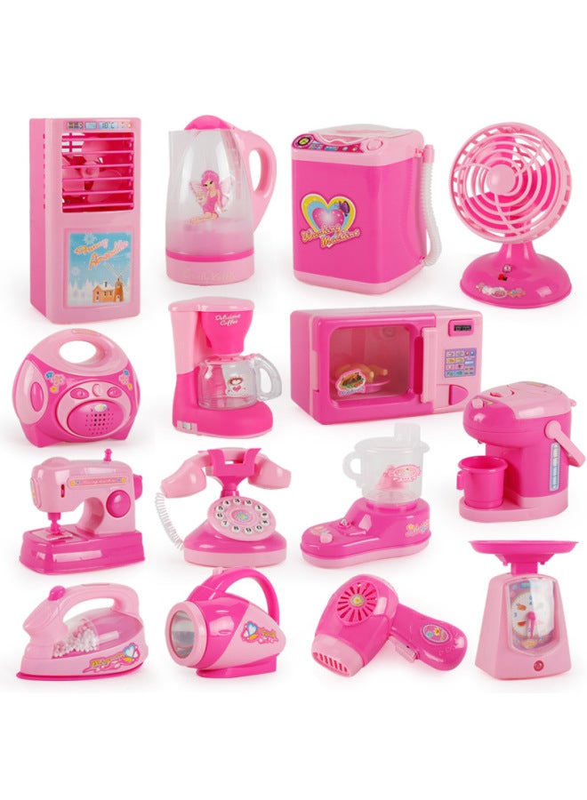 Children's Mini Kitchen Set Girls Simulation Household Appliances Toy Refrigerator Washing Machine Playset-Color:Seat Air Conditioner Toy 140g  - Image 4