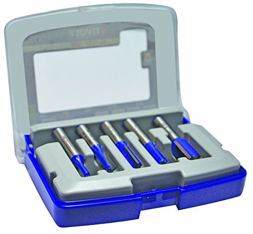 TIVOLY - Straight Router Bit Set 6 Pieces- 5/46" -8mm Shank - Carbide Blade - Diam 4-6-8-10-12mm - 5/32"-1/4"-5/16"-25/64"-15/32" - Image 2