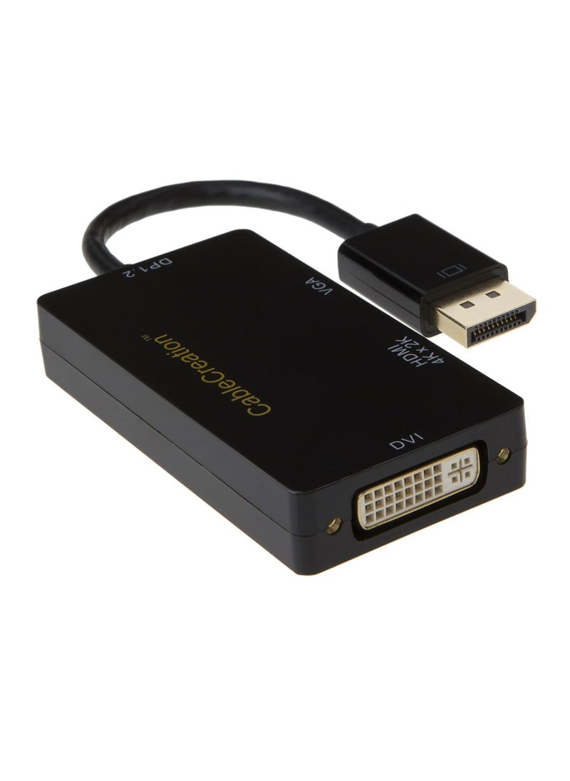 Generic Cable Creation Multifunctional DisplayPort to HDMI/DVI/VGA Adapter, 3 in 1 DisplayPort Adapter Supports HDMI 4K x 2K Resolution, Black  - Image 4