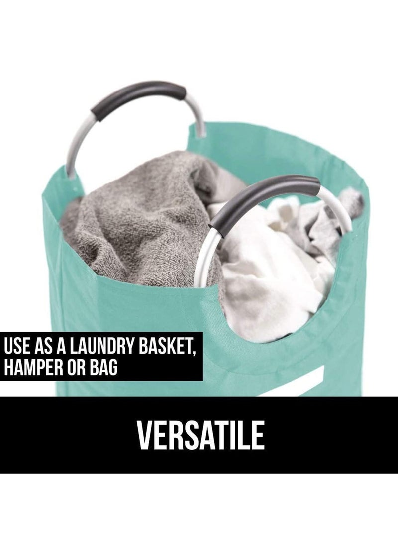 Swift - Laundry Storage Bag, Foldable Hamper Basket with Padded Handles, Easy to Carry Washing Baskets for Laundry, Clothes Hamper for Kids Bedroom, Bathroom, Nursery, Utility Room - Image 1