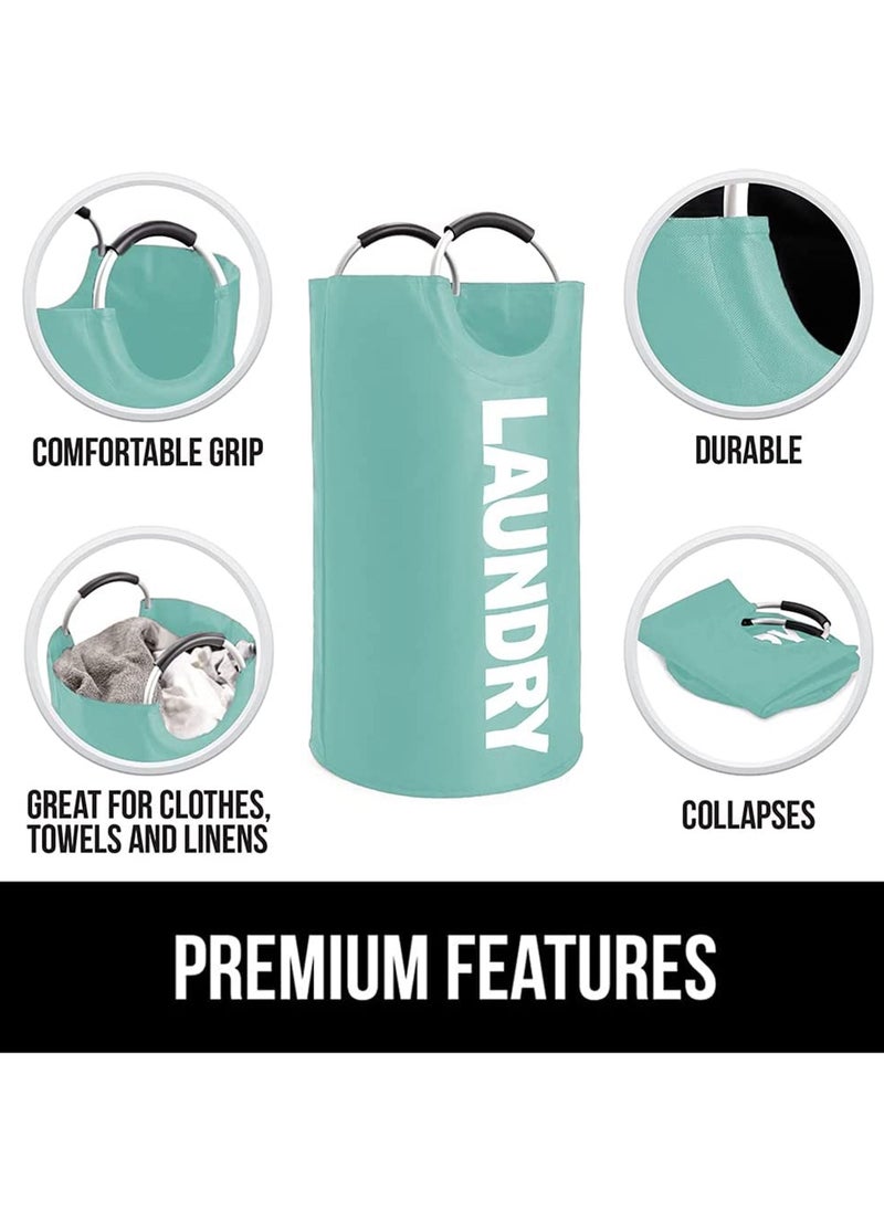 Swift - Laundry Storage Bag, Foldable Hamper Basket with Padded Handles, Easy to Carry Washing Baskets for Laundry, Clothes Hamper for Kids Bedroom, Bathroom, Nursery, Utility Room - Image 1