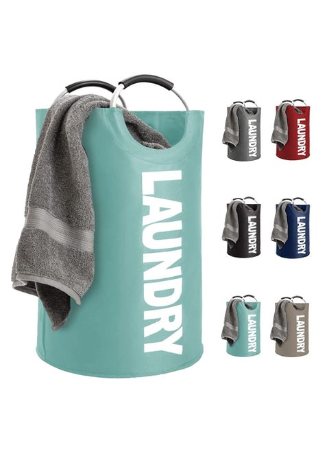 Laundry Storage Bag, Foldable Hamper Basket with Padded Handles, Easy to Carry Washing Baskets for Laundry, Clothes Hamper for Kids Bedroom, Bathroom, Nursery, Utility Room