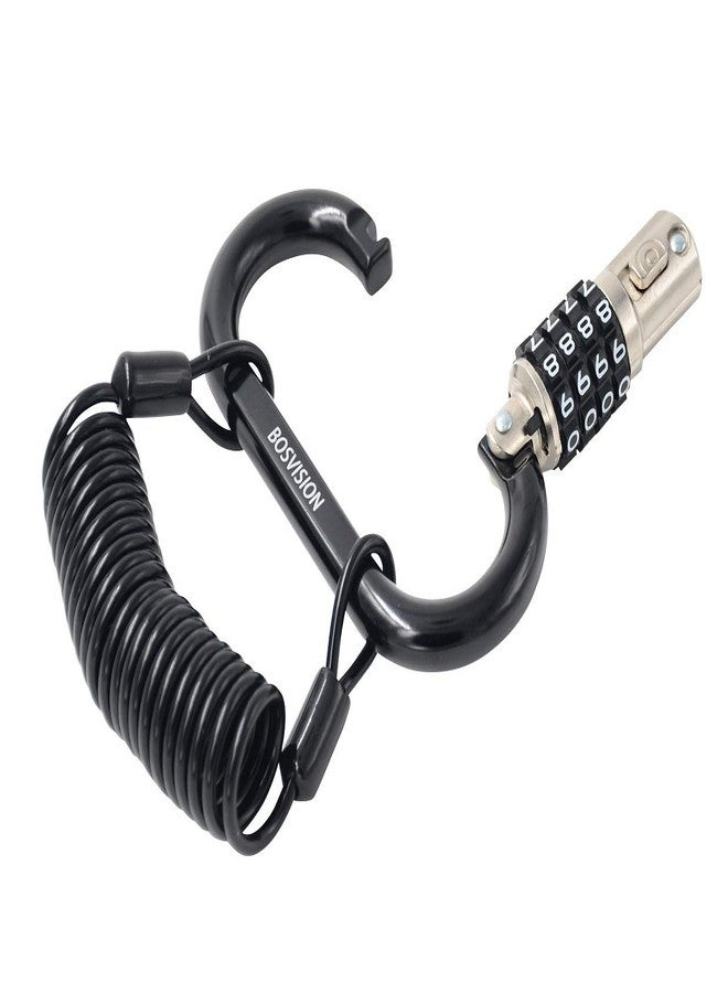 Bosvision [Bosvision] [Helmet Lock] [Helmet Padlock] [Combination Padlock] [Carabinar Padlock] with 120cm steel cable - Image 2