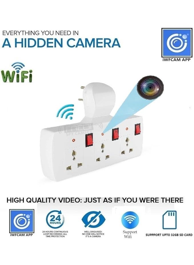 FREDI HD PLUS - FREDI HD PLUS WiFi Socket Camera Wireless 1080P HD Inbuilt 32GB SD Card Security Indoor Camera APP Remote Control iWFCam APP - Image 1