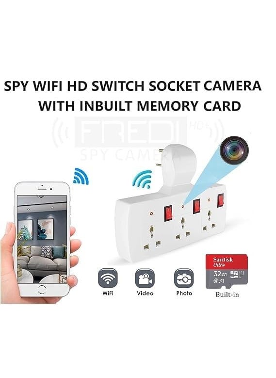 FREDI HD PLUS - FREDI HD PLUS WiFi Socket Camera Wireless 1080P HD Inbuilt 32GB SD Card Security Indoor Camera APP Remote Control iWFCam APP - Image 1