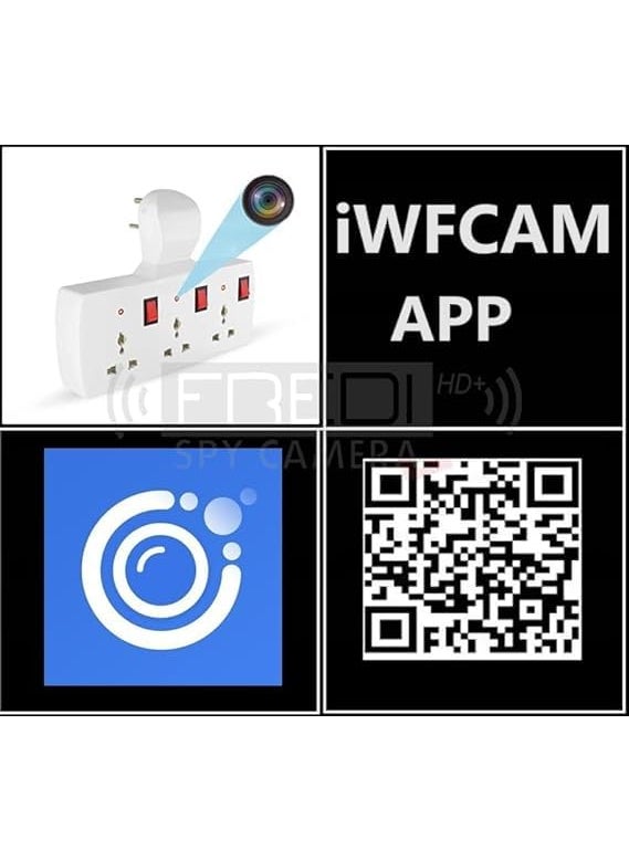 FREDI HD PLUS - FREDI HD PLUS WiFi Socket Camera Wireless 1080P HD Inbuilt 32GB SD Card Security Indoor Camera APP Remote Control iWFCam APP - Image 1
