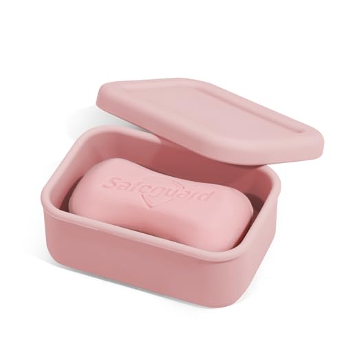 HighHerz Leak Proof Silicone Travel Soap Case with Draining Layer, Travel Size Toiletry, Portable Soap Container for One Regular Bar Soap Perfectly, Shatter-Proof Soap Holder for Bathroom, Gym (Light Pink) - Image 1