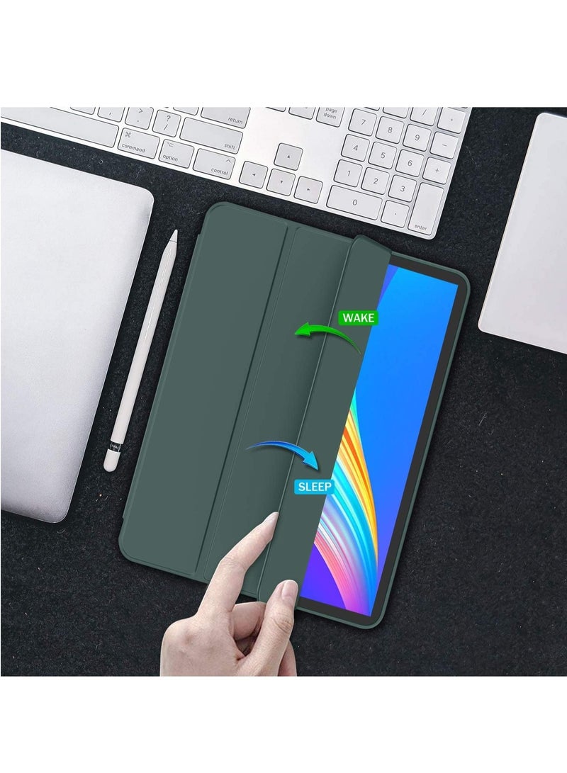 DUSALA iPad Pro 11 Inch Case 2022 4th Gen/2021 3rd Gen /2020 2nd Gen with Pencil Holder,Smart iPad Case Support Touch ID and Auto Wake/Sleep with Auto 2nd Gen Pencil Charging Green - Image 4