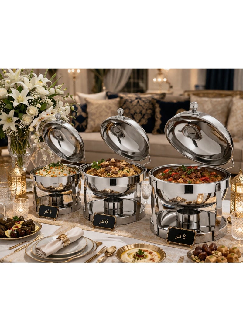 Maxima 🔥 Luxury Buffet Serving Warmer - Indian Stainless Steel Maxima (4/6/8 Liters) - Image 1