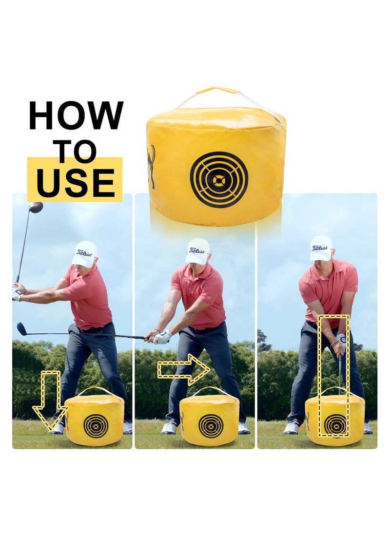 SYOSI Golf Impact Bag, Swing Trainer, Portable Power Hitting Practice Tool for Beginners, Waterproof and Durable Golf Swing Aid Accessory  - Image 4