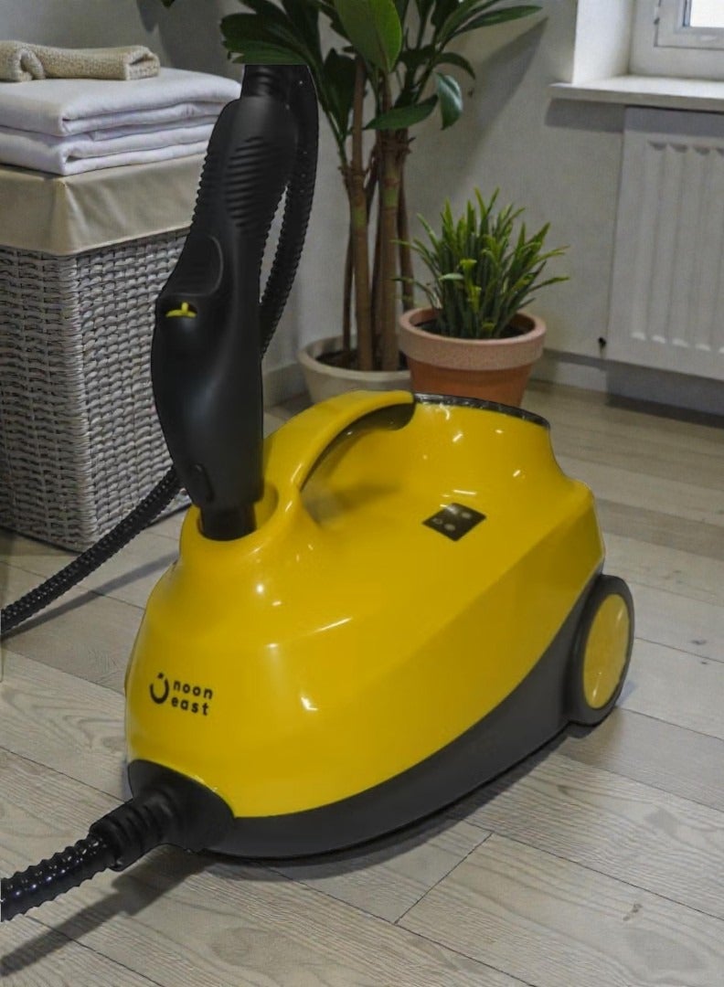 Noon East Multi-Purpose Steam Cleaner for Home – Deep Cleaning and Sanitizing for Floors, Tiles, Upholstery, and Kitchen Surfaces Yellow 407 x 248 x 255 mm Model CB-107C 2000W - Image 2