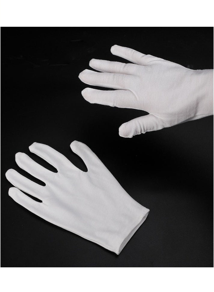 KENSON 3 Pairs White Cotton Gloves for Dry Hands Eczema SPA Moisturizing - Work Glove Liners for Serving Costume Inspection - Image 4