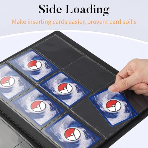 Fabmaker Card Binder, Premium 9 Pocket Trading Card Binder Holds 360 Cards, Sleek Side-Loading Card Album, Sturdy Card Collection Folder for TCG, MTG, Yugioh, Other Game Cards, Sport Cards, Yellow - Image 5