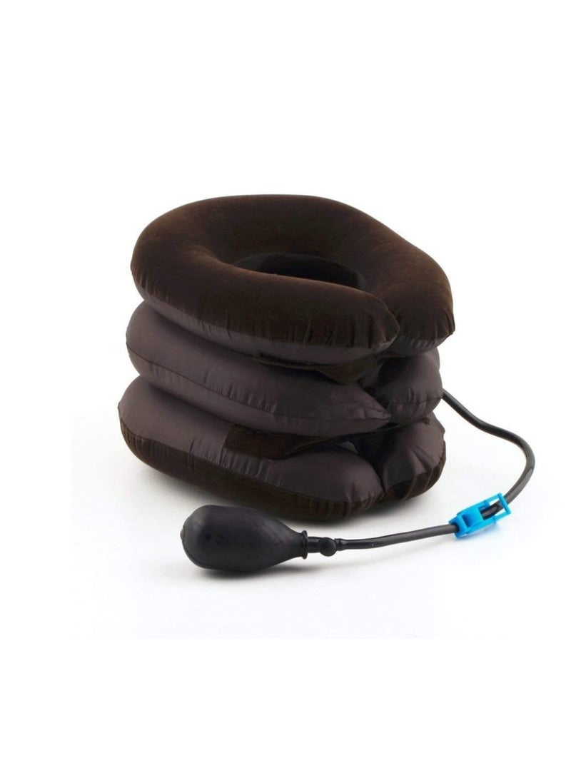 Portable Neck Pillow Three Layers Tractor Massager Exerciser for Cervical Spine Neck Back Shoulder Pain - Image 2