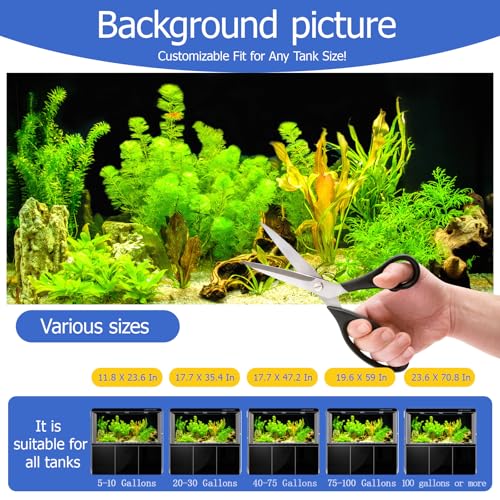CICK SEED Aquarium Background & Fish Tank Background – Ultra HD Static Cling, Tape-Free, Vibrant Underwater Scene for Stunning Aquarium Decorations 11.8 X 23.6 Inches - Image 5