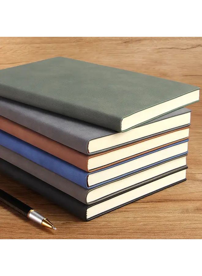 A4 Premium Faux Leather Lined Notebook Brown With 3 Stickers Oversized 100 Pages 200 Pages Eye Protection Paper Durable Soft Cover For Business University School Office - Image 5