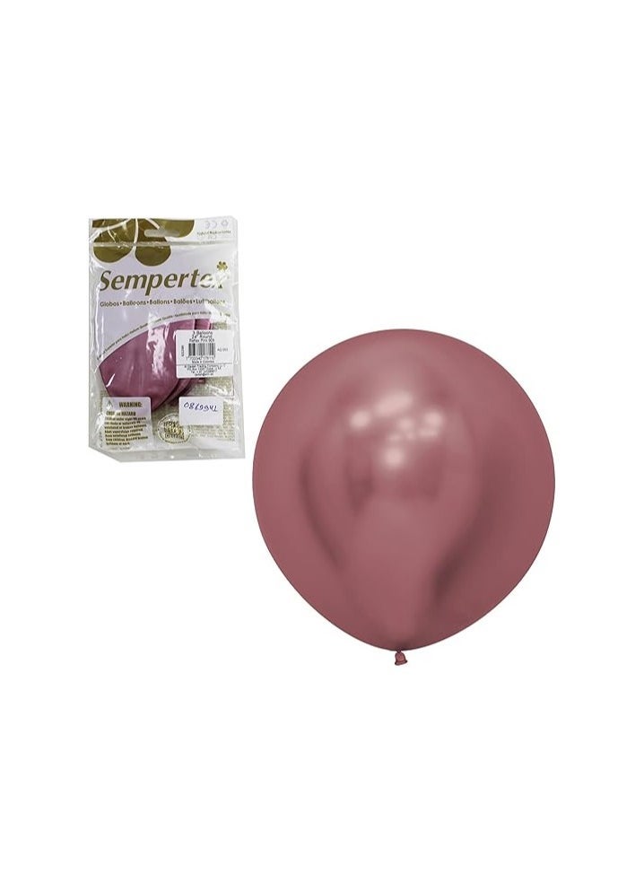 Sempertex Pink Balloons 3PCS/BAG Premium Latex Vibrant and Long-Lasting Perfect for Parties Birthdays Weddings and Celebrations Easy to Inflate Balloon Decor - Image 3