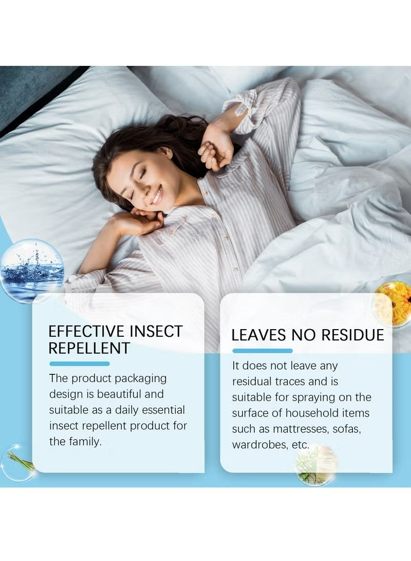 120ml Bed Bugs Killer Spray, منخفضة الرائحة Roach  Fly Killer Spray, النشاطات القائمة على النباتات تقتل الحشرات والبق على الاتصال, غير الدهنية, طارد البراغيث الداخلي البق العثفة السرير البق, لا بقع, رائحة طازجة - Image 2