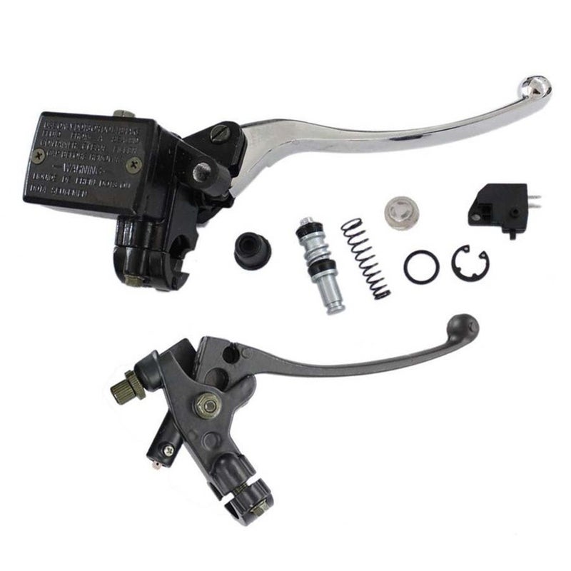 HURI Brake Master Cylinder with Left Clutch Lever for Yamaha Virago 750 920 1000 1100 XV1000 XV250 XV500 XV535 XV550 XV750 XV920 - Image 1