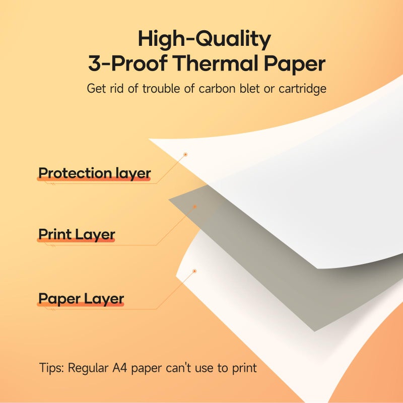 iDPRT 200 Sheets Folding Thermal Paper, US Letter 8.5 x 11 InchT hermal Papers, MT610PRO & MT888 Thermal Paper,Compatible with iDPRT/HPRT/PRT Portable Printer,Continual Feeding Folded Printing Paper - Image 5