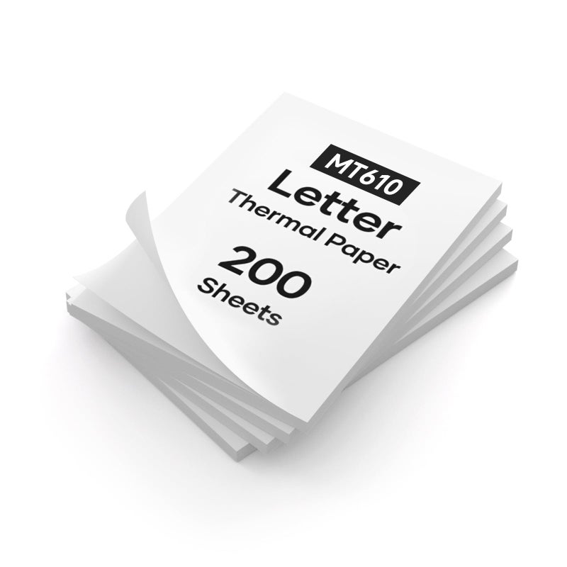 iDPRT 200 Sheets Folding Thermal Paper, US Letter 8.5 x 11 InchT hermal Papers, MT610PRO & MT888 Thermal Paper,Compatible with iDPRT/HPRT/PRT Portable Printer,Continual Feeding Folded Printing Paper - Image 1