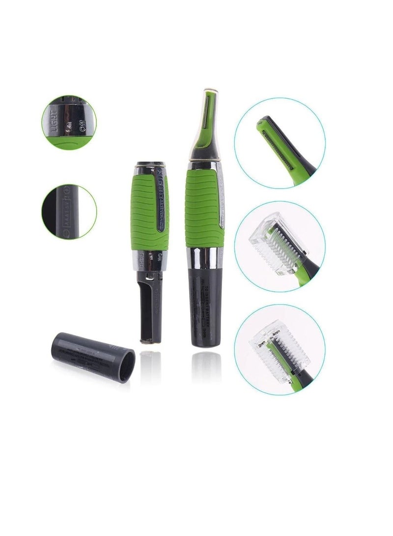 AS SEEN ON TV مايكرو تاتش ماكس ماكينة حلاقة اللحية والأذن والأنف والشعر الشخصية الكل في واحد رمادي/أخضر - Image 3