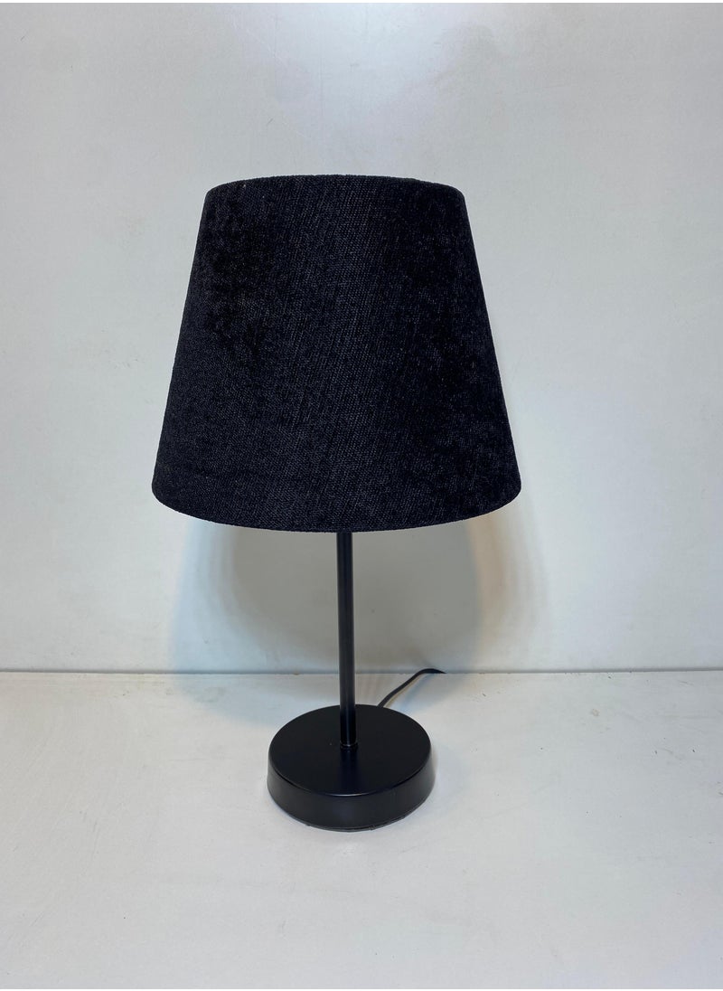 El Rawda Lighting - Distinctive And Elegant Table Lamp Shade With A Unique Fabric Shade And Black Metal - Image 1