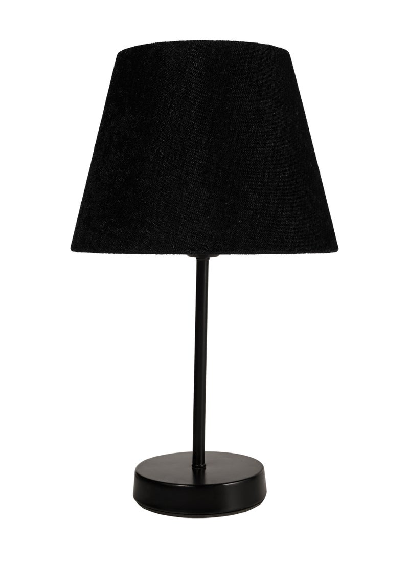 El Rawda Lighting - Distinctive And Elegant Table Lamp Shade With A Unique Fabric Shade And Black Metal - Image 1