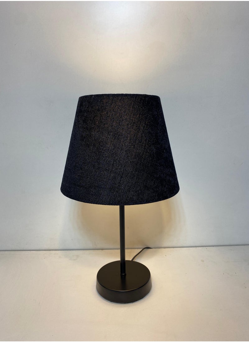 El Rawda Lighting - Distinctive And Elegant Table Lamp Shade With A Unique Fabric Shade And Black Metal - Image 1