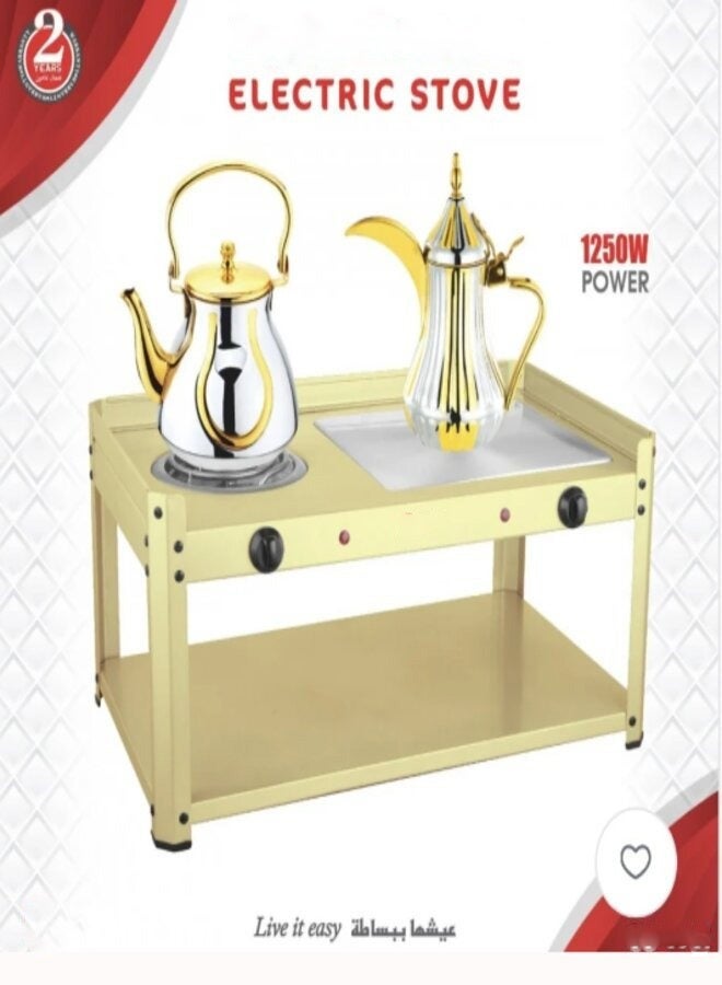 ال سي طاولة موقد كهربائي بمنطقتي تسخين 1250 واط - Image 2