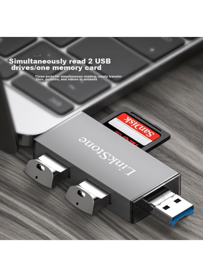 Linkstone Liantuo Usb/type-c Card Reader, High-speed Usb Sd/tf Multi-functional All-in Computer And Phone Otg Card Reader, Supports Cameras, Drones, Dash Cams, Memory Card Storage - Image 2