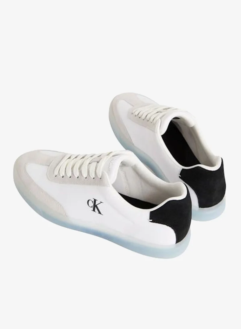 CALVIN KLEIN Bright White/Black Low Profile Cupsole Sneakers for Men | Best Price UAE