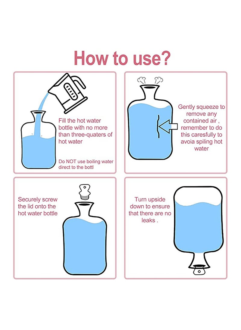 MARK STORE Hot Water Bag, Bottle with Soft Hand Pocket Cover, (2Liter)- For Pain Relief, Neck & Shoulders, Feet Warmer, Menstrual Cramps, Hot & Cold  - Image 5