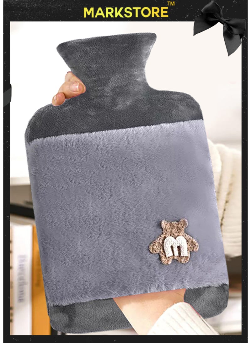 مارك ستور كيس ماء ساخن، زجاجة مع غطاء ناعم لجيب اليد، (2 لتر) - لتخفيف الآلام والرقبة والأكتاف، وتدفئة القدمين، وتشنجات الدورة الشهرية، والساخنة والباردة - Image 5
