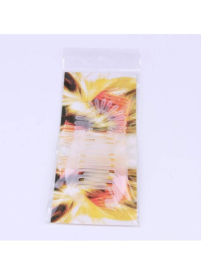 Fodattm Set Of 6 Women Lady Stretch Flexible Hair Combs Headband Interlocking Banana Clip Clincher Elongated Ponytail Holder And Full Circle Hair Comb Hair Hoop Hair Clip Spring Head Band With Deep Teeth  - Image 4