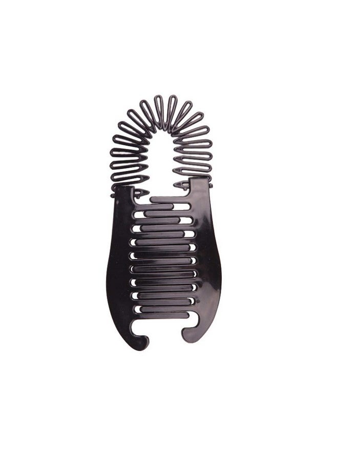 Fodattm Set Of 6 Women Lady Stretch Flexible Hair Combs Headband Interlocking Banana Clip Clincher Elongated Ponytail Holder And Full Circle Hair Comb Hair Hoop Hair Clip Spring Head Band With Deep Teeth  - Image 5