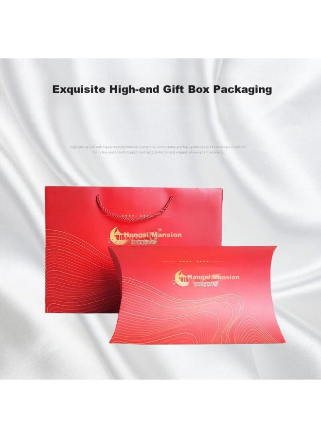 Hang Silk House Hangsifu Silk Scarf For Men, Square Scarf, Hangzhou Silk Mulberry Silk, High-End Gift Box For Dad, Light Blue - Image 5