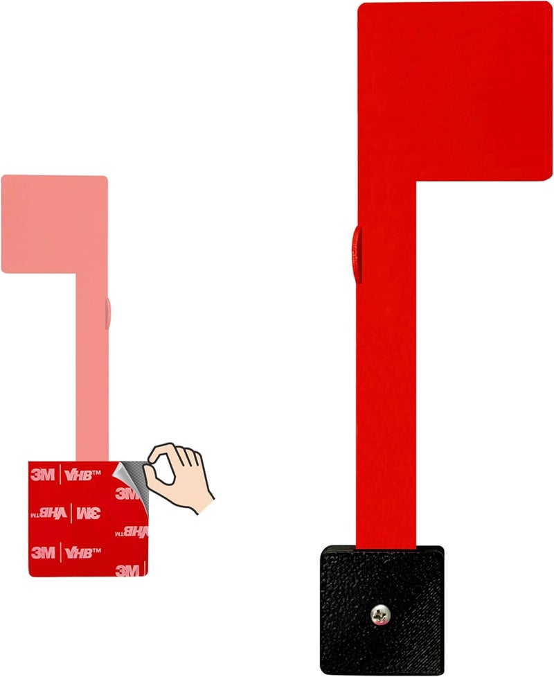 MCCHJoy No Tools Needed with Optional Screws Mailbox Flag Replacement (Pack of 1) – Weather-Proof Strongest Adhesive Red Flag for Mailboxes Outside – Two Installation Options - Image 1