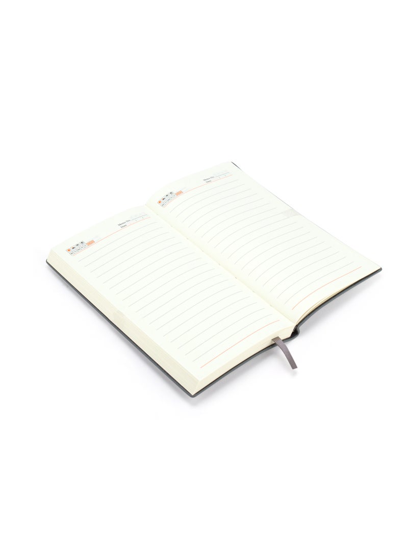 WISHWIND Elegant PU Leather Executive Journal Notebook – Premium Daily Diary for Men & Women | Compact 17.5x10 cm | Ideal for School, Travel, Business, Work & Home Writing (Grey, Small) - Image 3