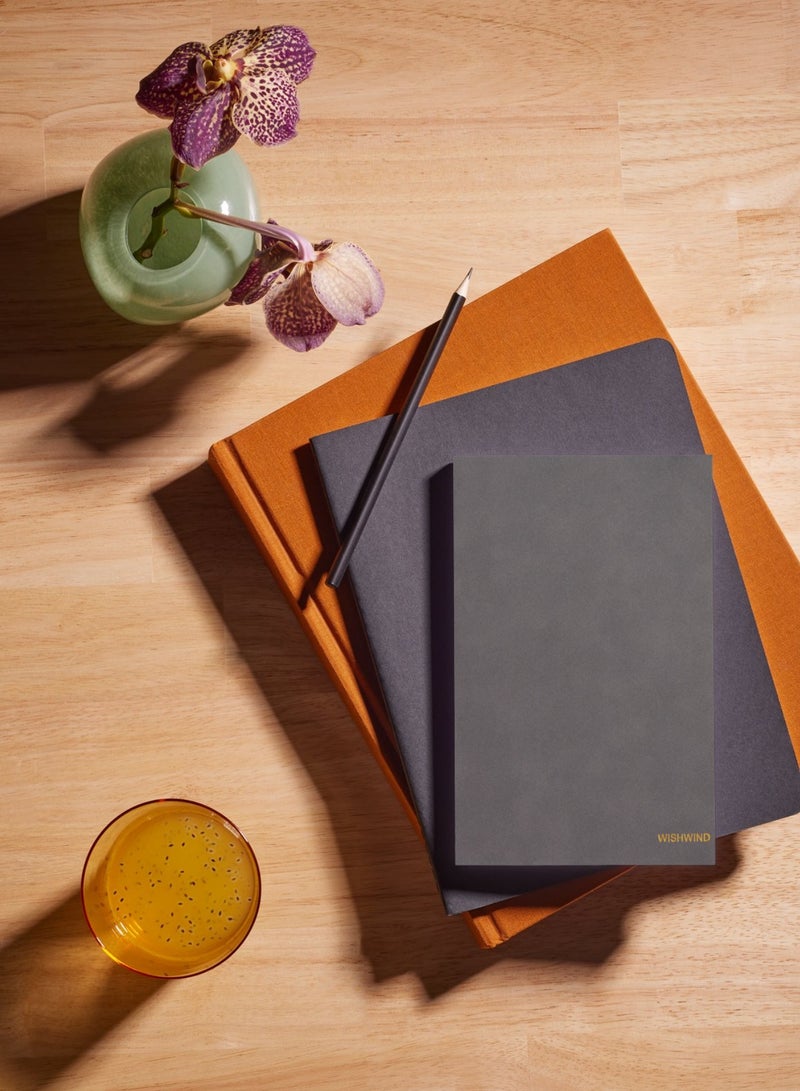 WISHWIND Elegant PU Leather Executive Journal Notebook – Premium Daily Diary for Men & Women | Compact 17.5x10 cm | Ideal for School, Travel, Business, Work & Home Writing (Grey, Small) - Image 4