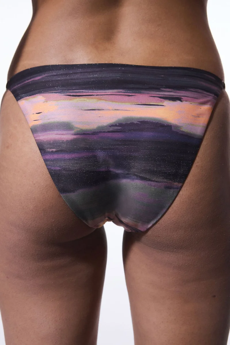 بنتي PENTI Nixie Side-Striped Buckle Slip Bikini Bottom